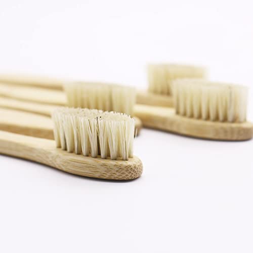 N-amboo Biodegradable Bamboo Toothbrush Set - Eco-Friendly Natural Boar Bristles, 8 Pack