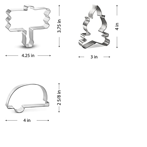 Foose Camping Cookie Cutter Set - 3 Tin Plated Steel Shapes