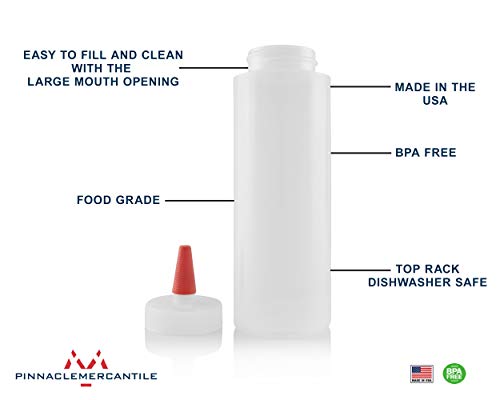 Pinnacle Mercantile 3-Pack 8-Ounce Squeeze Bottles for Sauces & Icing