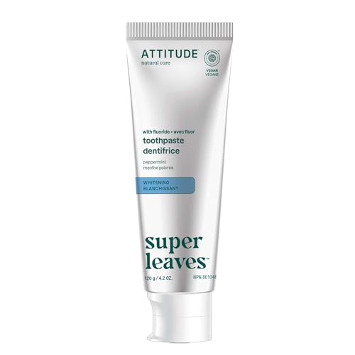 ATTITUDE Hydroxyapatite Toothpaste with Fluoride, Whitening, 4.2 Oz