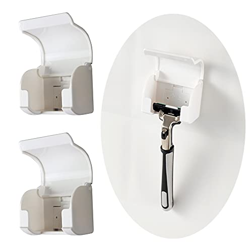 2 Pack Razor Holders with Cover - Bathroom Shaver Organizers, Fits Most Handles