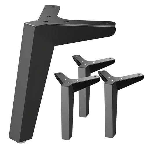 Luffioner Heavy Duty Metal Table Legs - Square Tube Design for Coffee & Dining Tables