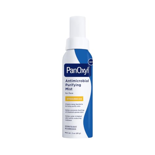 PanOxyl Antimicrobial Purifying Mist with Hypochlorous Acid - 3 oz for Blemish-Prone Skin
