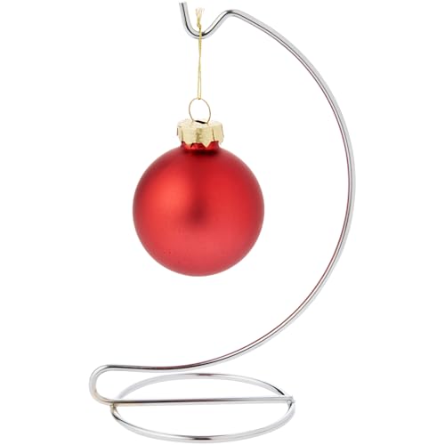 Plymor Silver Ornament Stand - 6" H for Hanging Collectibles