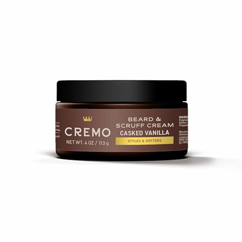 Cremo Beard & Scruff Cream - Casked Vanilla, 4 oz | Soothe Itch & Condition