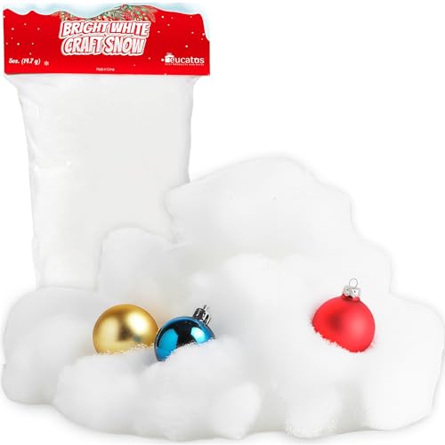 Eucatus Fluffy Fake Snow Sheet - 15 sqft Realistic Christmas Decoration