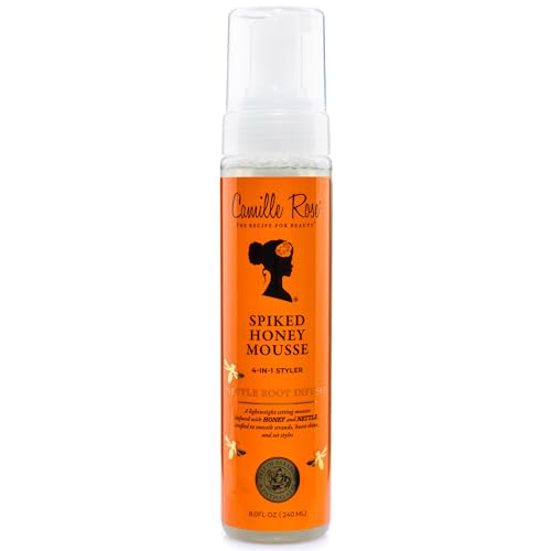Camille Rose Spiked Honey Mousse - 4-in-1 Curl Styling Mousse, 8 Fl Oz