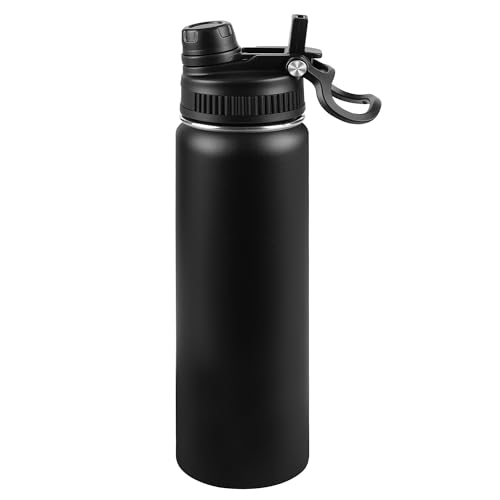 Zynkify 22oz Insulated Water Bottle with 2-in-1 Leak-Proof Lid
