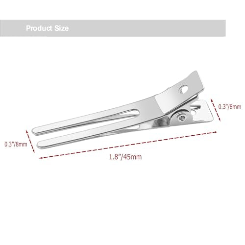 50pcs Double Prong Curl Hair Clips for Styling & Sectioning