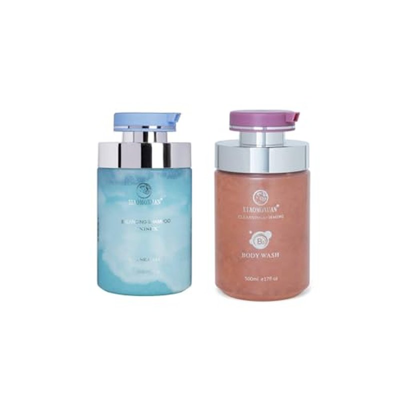 Cleansing Shampoo for Oily Hair - Sakura Petal Body Wash Bundle for Men & Women