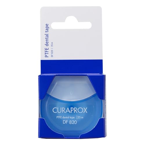 Curaprox DF 820 Dental Tape - 35m PTFE, Tear-Resistant Oral Care