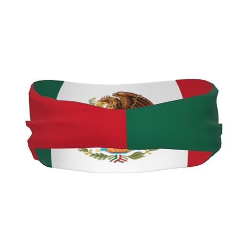 Mexico Flag Headband - Non Slip Sweatband, One Size for Sports