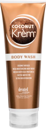 Devoted Creations Coconut Krem Moisturizing Body Wash, 8 oz
