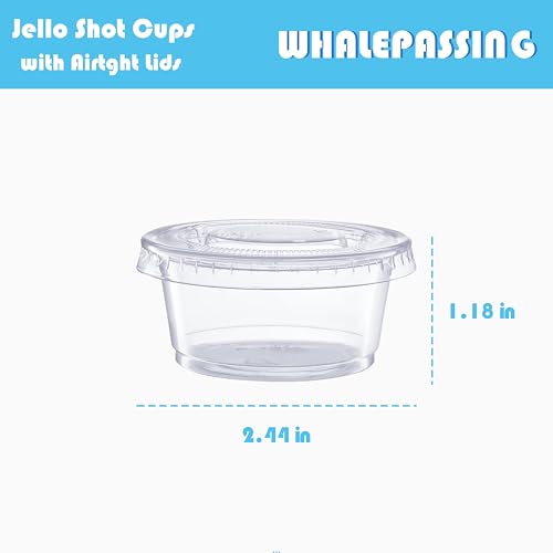 200 Sets of 2oz Jello Shot Cups with Lids - Leakproof & BPA-Free