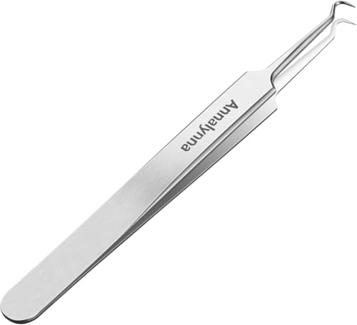 Stainless Steel Curved Tweezers for Acne Removal & Skin Care