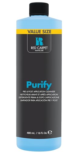 Red Carpet Manicure Purify Gel Cleanser 16 Fl Oz – Removes Tacky Residue for High-Shine Finish