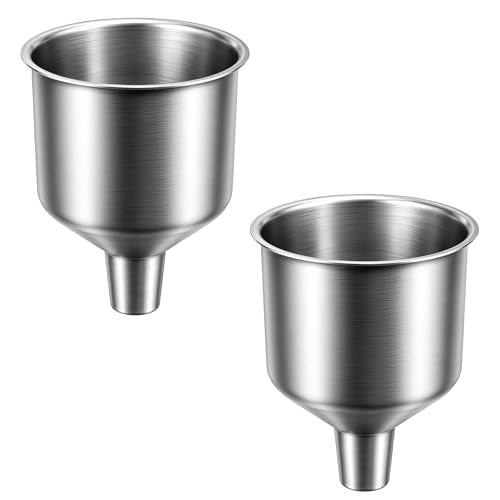 Lunexira 2-Piece Stainless Steel Funnel Set for Easy Pouring
