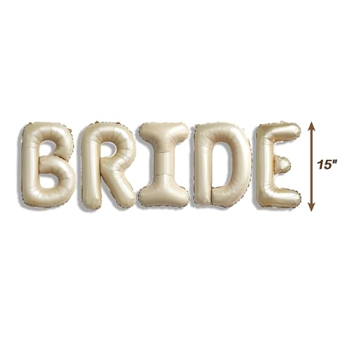 A Bride in Tini Bit Letter Balloons with Diamond Ring Accent