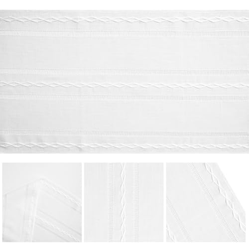 Rustic Cotton Linen Table Runner 13x72 for Dining Decor