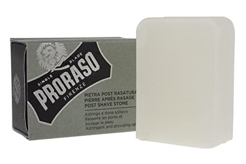 Proraso Natural Alum Block Post-Shave Stone - 100% Potassium Alum for Razor Burn Relief