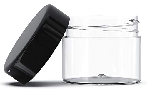 MABUA 60-Pack 1oz Plastic Storage Containers with Lids - Leak-Proof Jars for Cosmetics, Food & More
