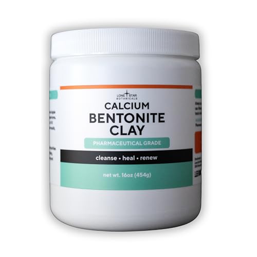 Lone Star Botanicals Calcium Bentonite Clay Powder - Pure Healing Mud Mask