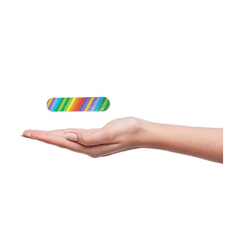 ZMOI Mini Emery Board Nail Files, 12-Pack Colorful Double-Grain Files