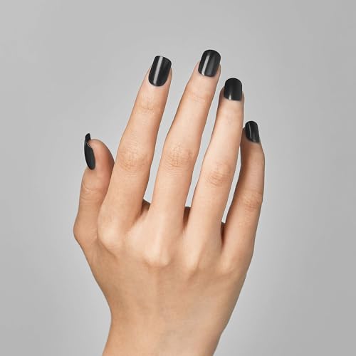 imPRESS No Glue Matte Black Press-On Nails Kit 30 Short Squoval Gel Finish