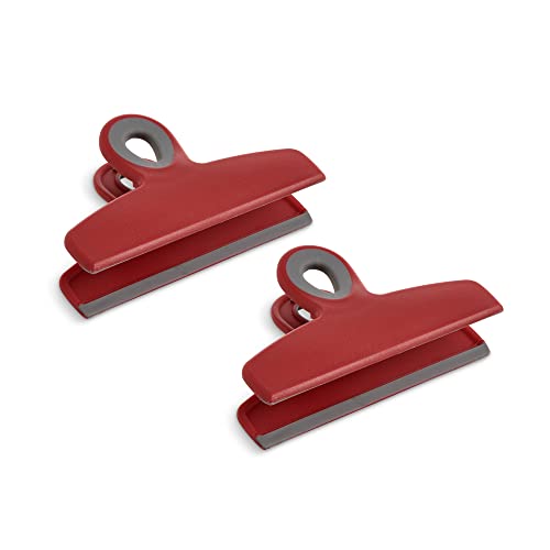 HIC Kitchen Heavy-Duty Bag Clips Set of 2 with Soft-Grip Handles