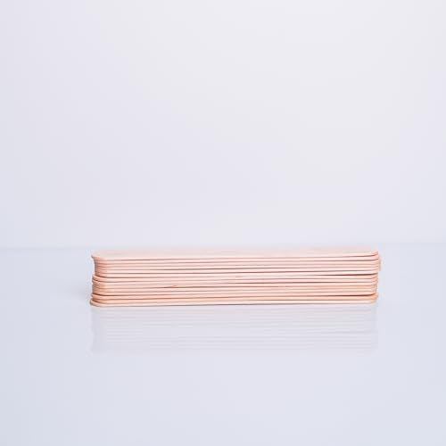 Wood Waxing Sticks for Hair Removal - 50 Count Wooden Spatulas