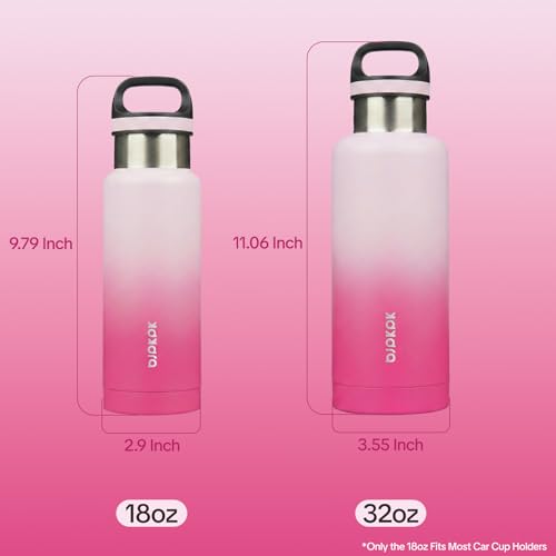 BJPKPK 18oz Insulated Stainless Steel Water Bottle - Leak-Proof & BPA-Free