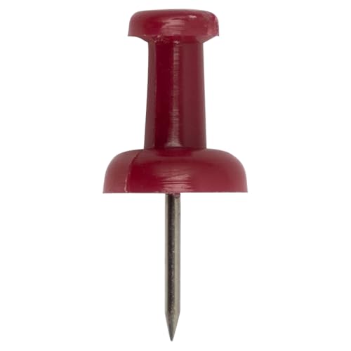 JAM Paper Burgundy Push Pins - 100 Durable Thumb Tacks