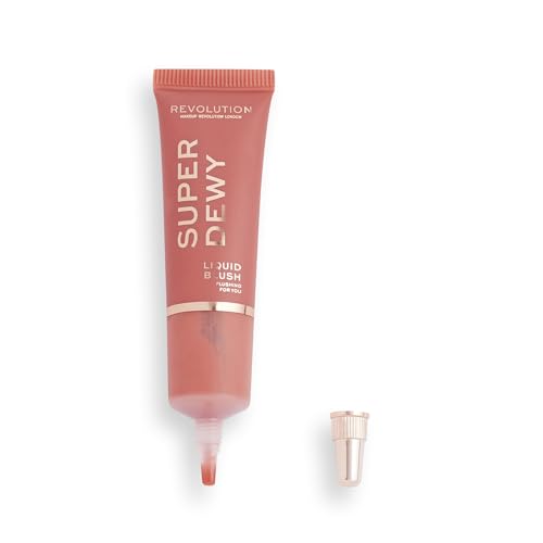 Revolution Superdewy Liquid Blush in Flushing For You - Vegan & Buildable