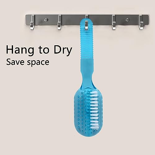 Two-Sided Nail Brush Set - Ergonomic Grip, Soft & Stiff Bristles, 4 PCS