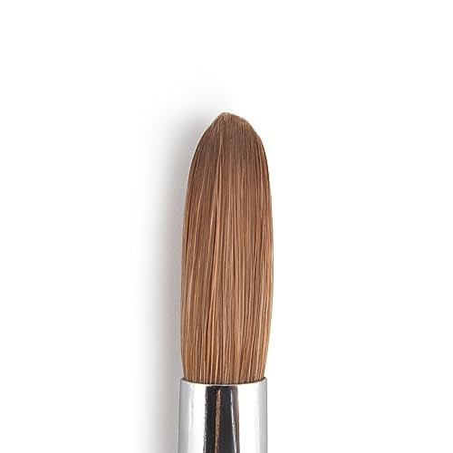 KADS 8# Kolinsky Acrylic Nail Brush - Oval Crimped RedWood Handle