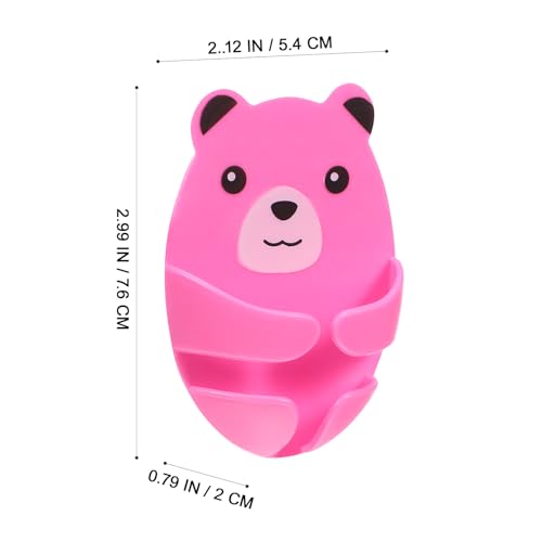 Cute Bear Cable Clips - 12pcs Adhesive Power Plug Hooks for Cord Management