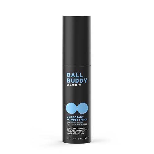 Aberlite Ball Buddy Deodorant Dry Powder Spray for Men - 1 oz