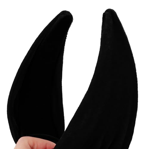 YISSION Black Velvet Knotted Headbands for Women Non Slip Wide Hair Accessory