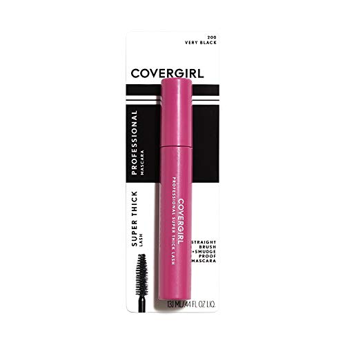 Covergirl Super Thick Lash Mascara Very Black 0.3oz Pack of 2 - Volumizing Eye Makeup