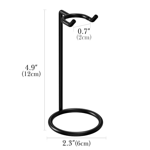 Linkidea Tall Black 2-Pack Stainless Steel Razor Holders Travel Shaving Stand