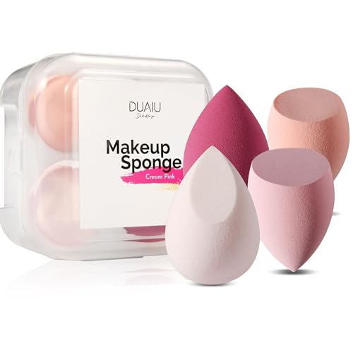 DUAIU 4-Piece Makeup Sponge Set with Storage Box - Flawless Blending
