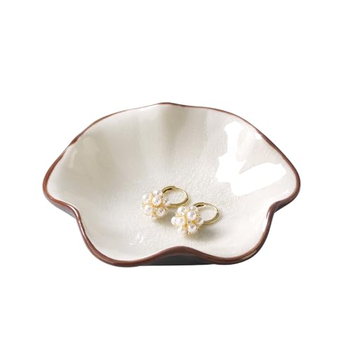 Lotus Leaf Ice Cracking Jewelry Dish - Decorative Ring Holder