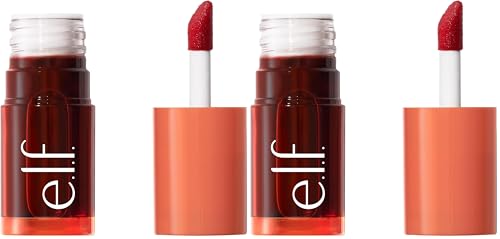 e.l.f. Sheer For It Blush Tint - Multi-Use Lip & Cheek Makeup, Orange Crush, Vegan