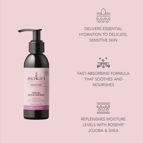 Sukin Sensitive Skin Facial Moisturizer - 4.23 oz Hydrating Cream