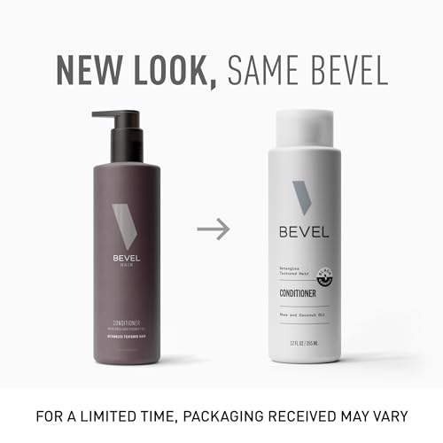 Bevel Hair Conditioner for Men with Coconut Oil & Shea Butter, 12 oz (Pack of 2) — Sulfate-Free, Detangles & Moisturizes