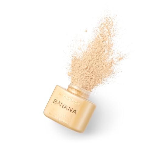 Banana Revolution Beauty Loose Setting Powder 1.12 oz – Banana Face Powder, Long-Lasting Mattifying