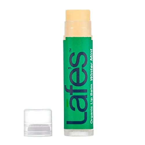 Lafe's Organic Winter Mint Lip Balm - Natural Moisturizing Beeswax & Oils, 0.15oz