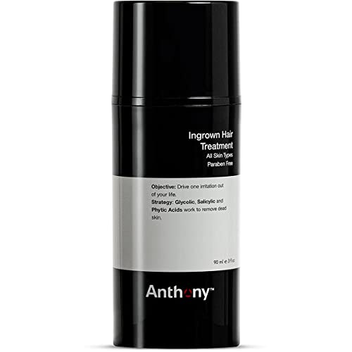 Anthony Ingrown Hair Treatment for Men Gel Solution to Calm Down Razor Burn ? Scar and Redness Eliminator, Bump Removal ? 3 Fl. Oz