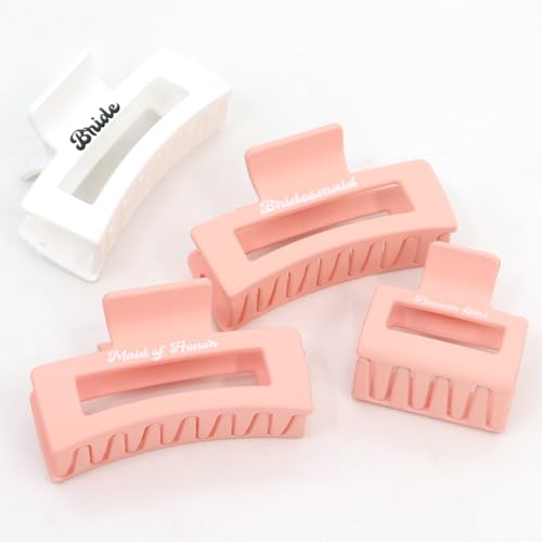 Bridal Party Hair Clips Set of 8 - Bridesmaid, Bachelorette & Wedding Keepsakes