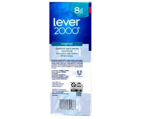 Lever 2000 Original Bar Soap 8-Pack - Fresh, Deep Clean for Hands & Body